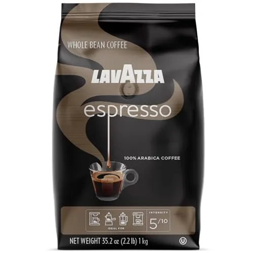 Lavazza Super Crema Whole Bean Coffee Blend, light-Medium Espresso Roast, 2.2 Pound (Pack of 1) ,Premium Quality, Aromatic, Mild and creamy