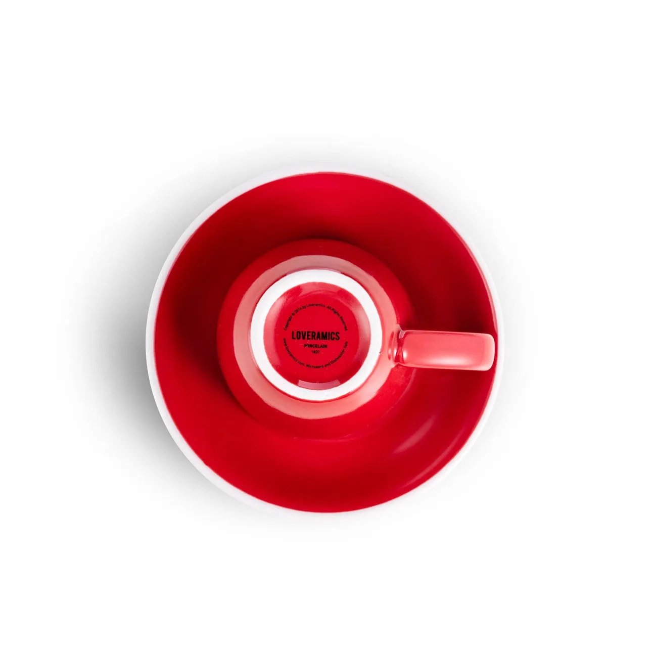 Loveramics Egg Style Espresso Cup & Saucer - Red (2.7oz/80ml)