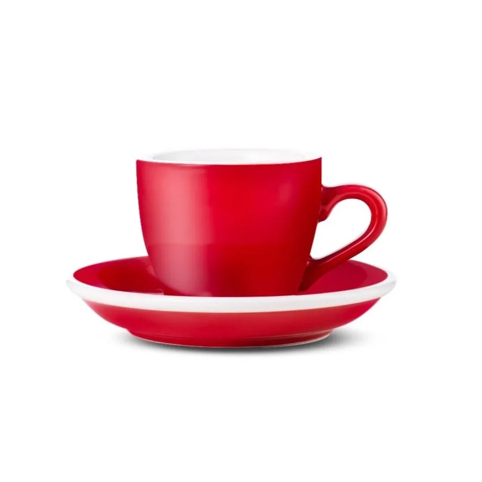 Loveramics Egg Style Espresso Cup & Saucer - Red (2.7oz/80ml)