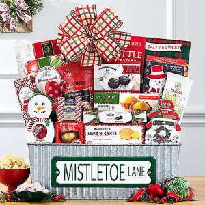 Merry Mistletoe Lane: Gourmet Gift Basket