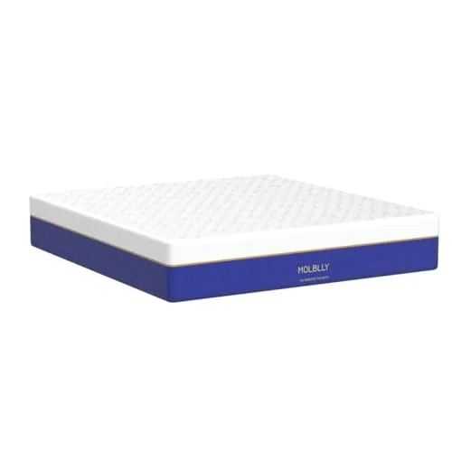 Molblly Queen Mattress, 10 Inch Cooling-Gel Memory Foam Mattress Bed in a Box,Cool Queen Bed Supportive & Pressure Relief with Breathable Soft Fabric Cover,Premium