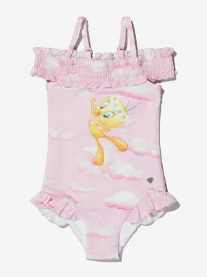 Monnalisa Girls Tweety In the Clouds Swimsuit