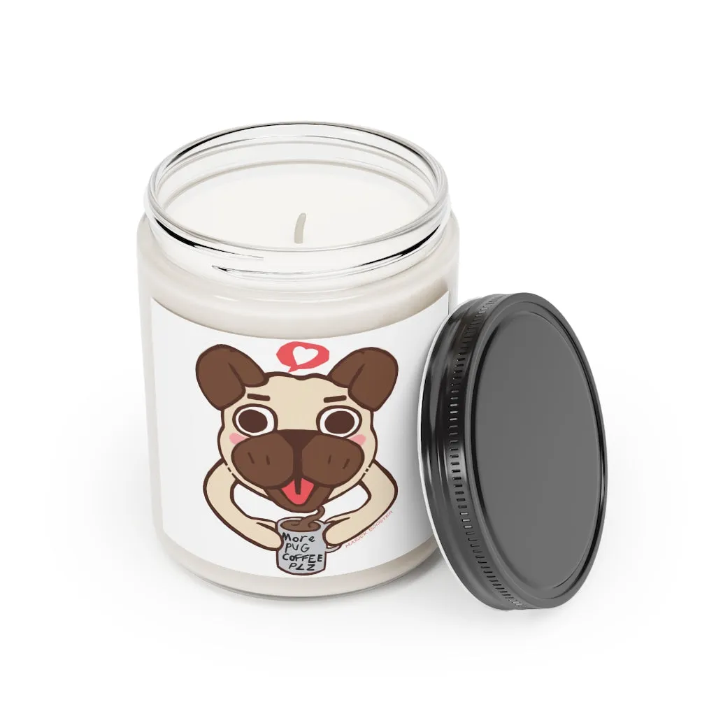 More Pug Coffee Please Scented Candle, 9oz