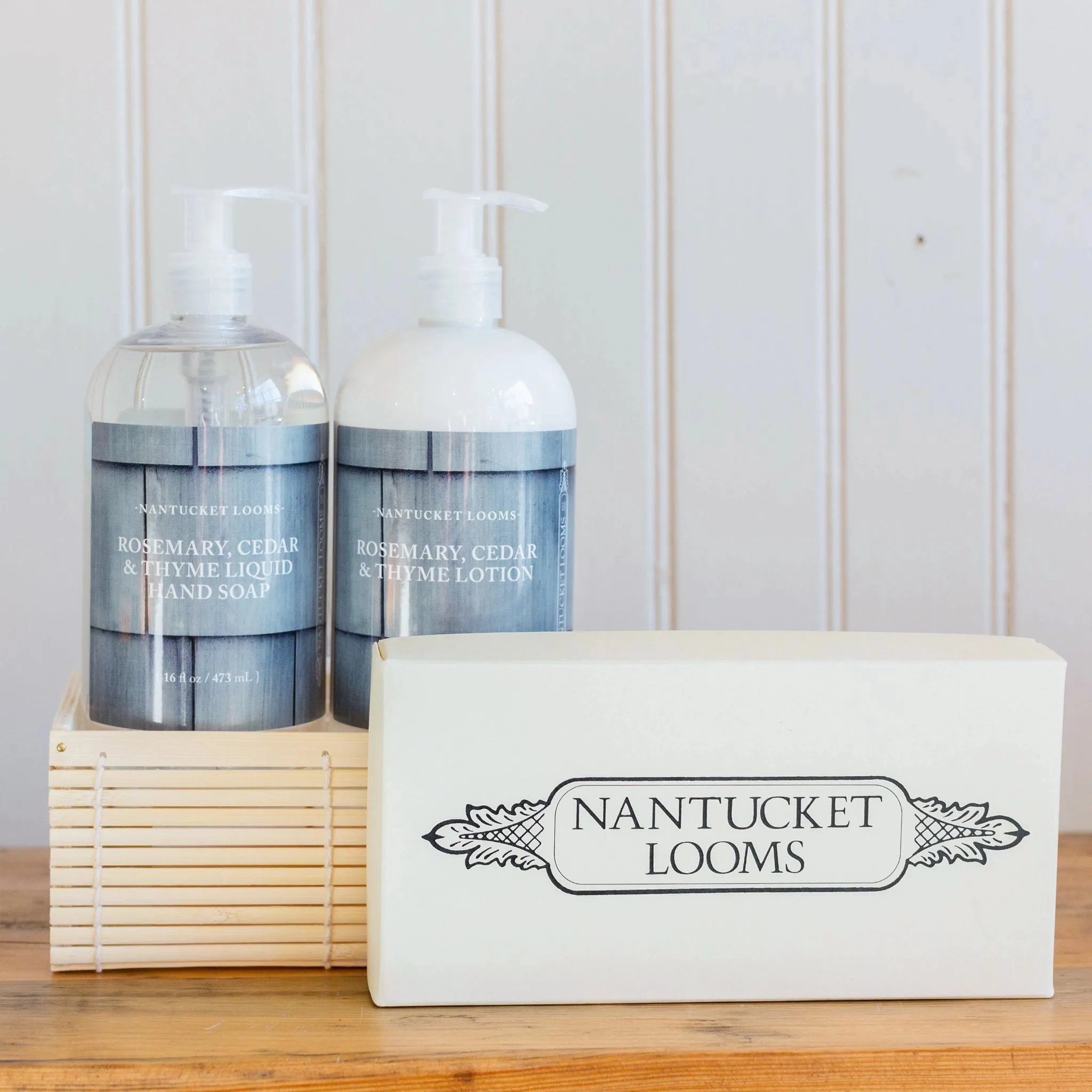 Nantucket Looms Rosemary, Cedar & Thyme Gift Basket