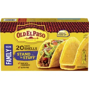 Old El Paso Stand 'N Stuff Taco Shells, Gluten Free, Family Size, 20-count