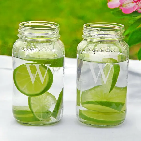 Personalized 26oz. Mason Jars (Set of 2)