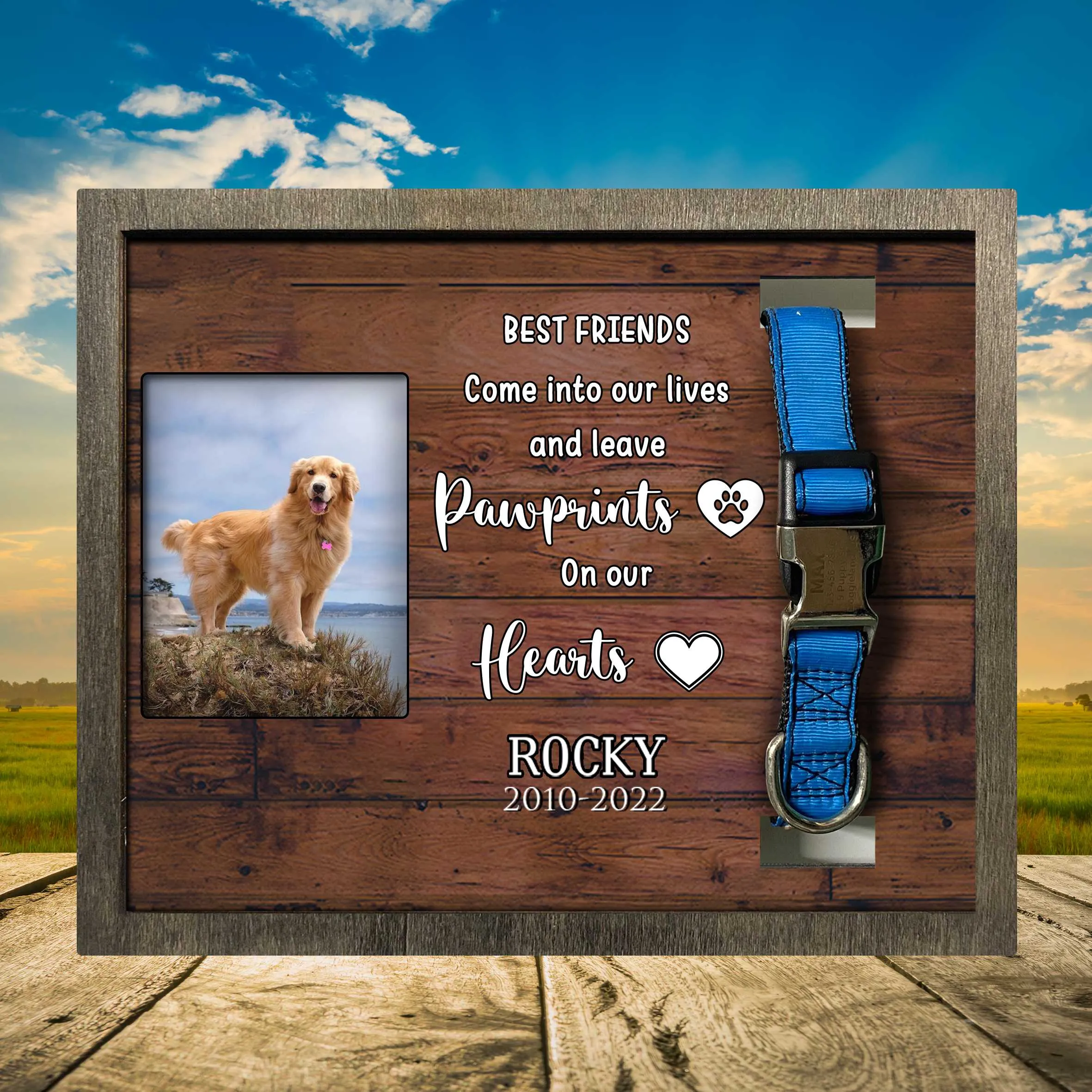 Personalized Memorial Frame For Loss Of Dog, 10.6 x 8.7 Picture Frame, Lost Pet Sign