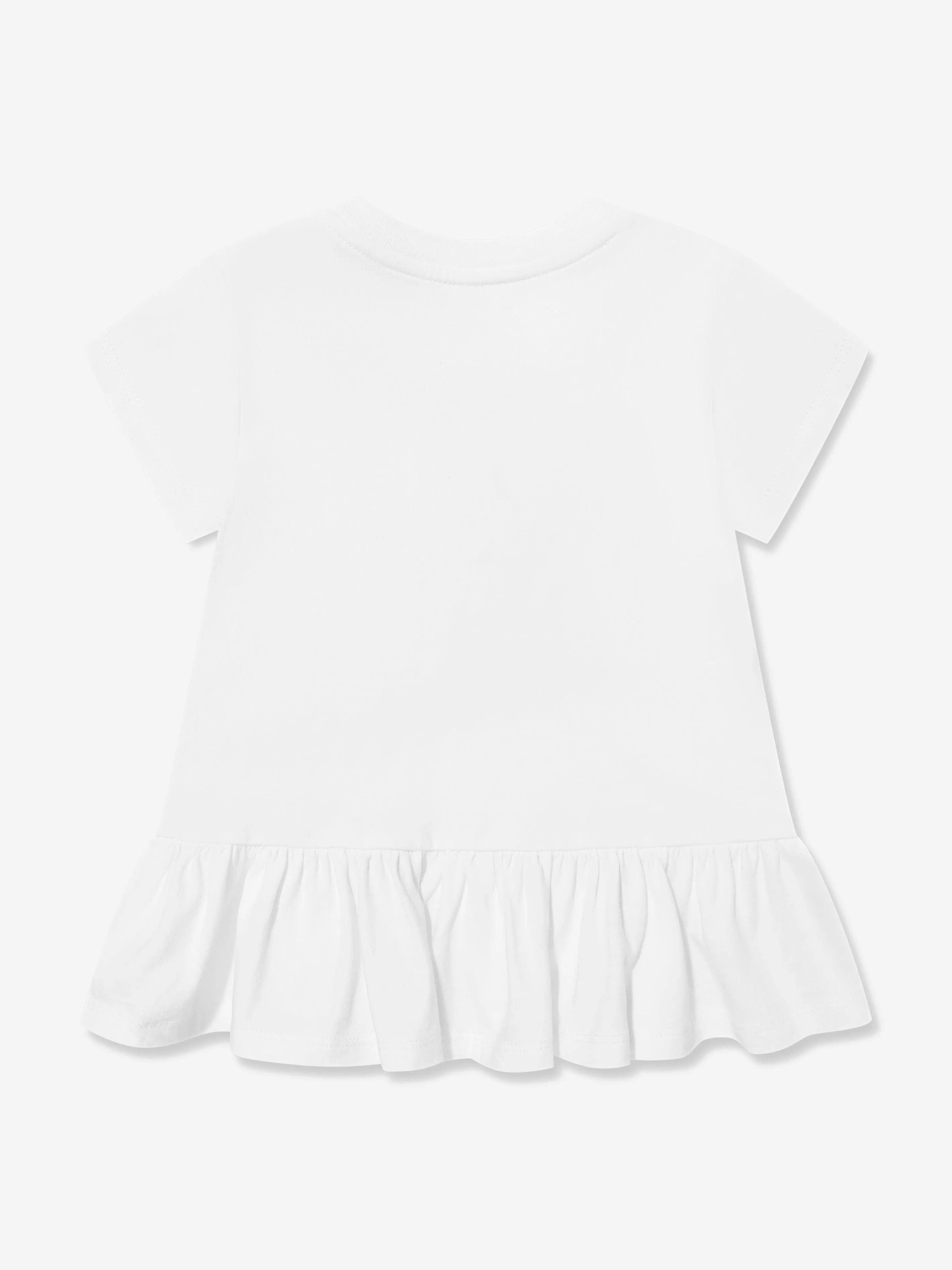 Ralph Lauren Baby Girls Bear T-Shirt Dress in White