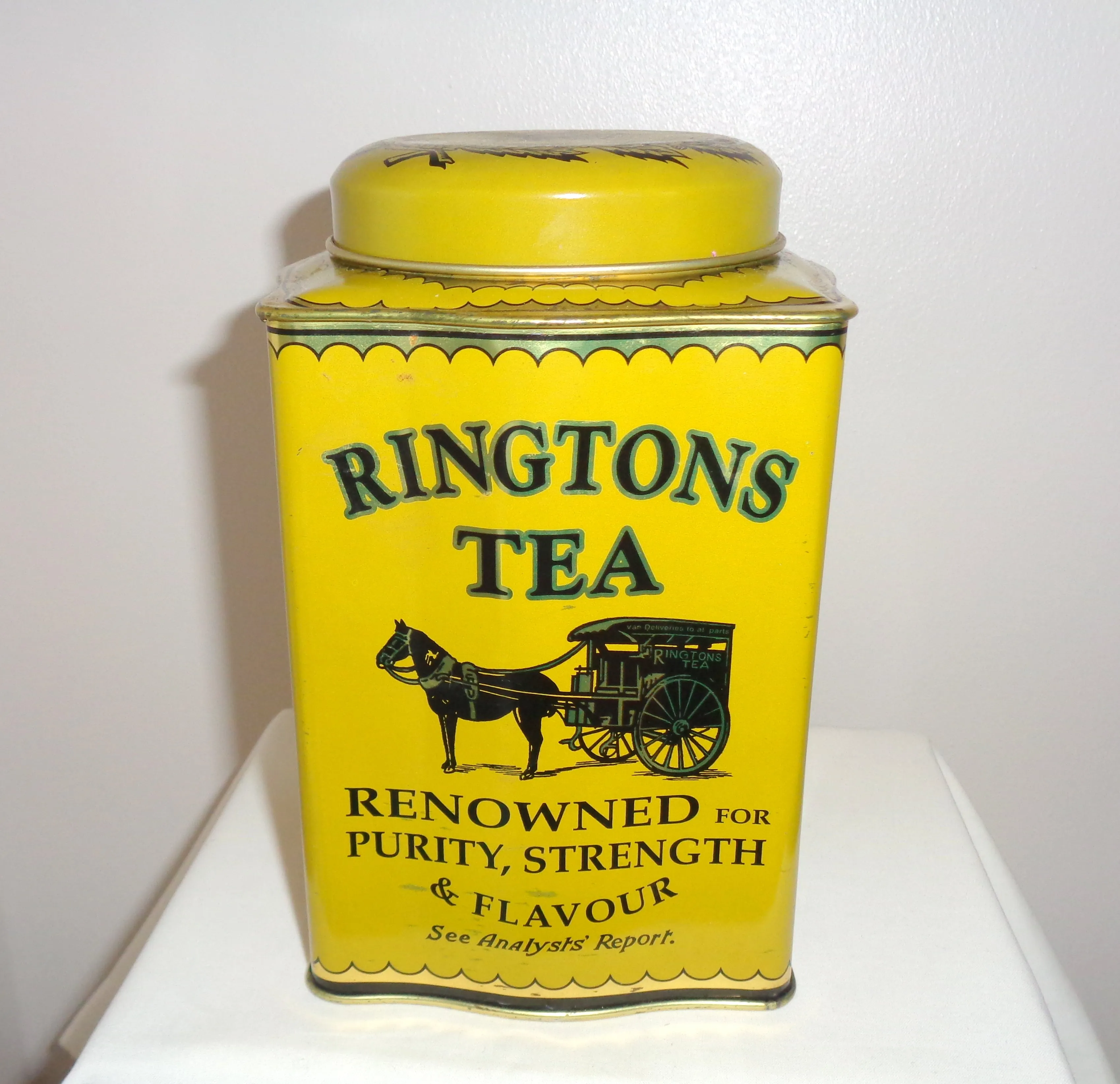 Ringtons Ltd Yellow Millennium Tin Tea Coffee Caddy