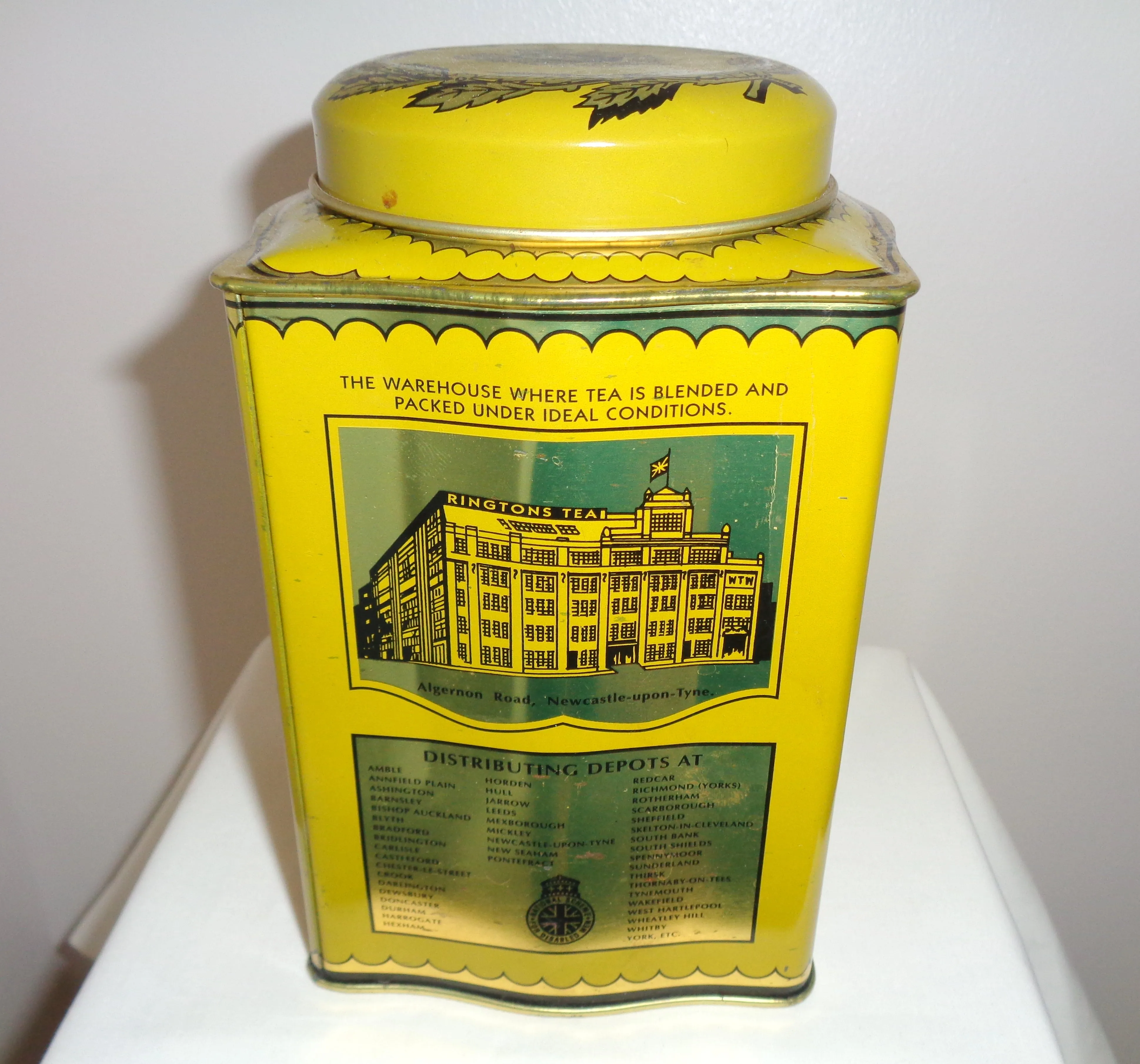 Ringtons Ltd Yellow Millennium Tin Tea Coffee Caddy