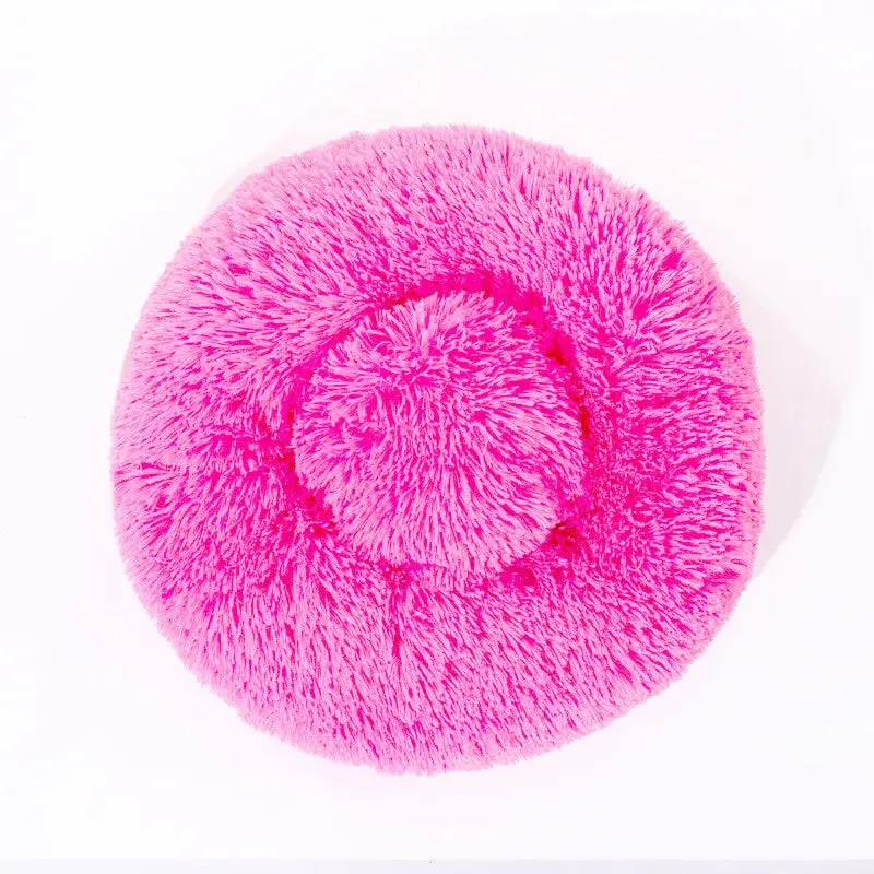 Round Fur Faux Beds