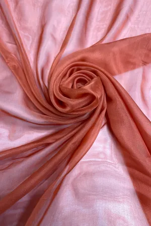 Rust Silk Chiffon