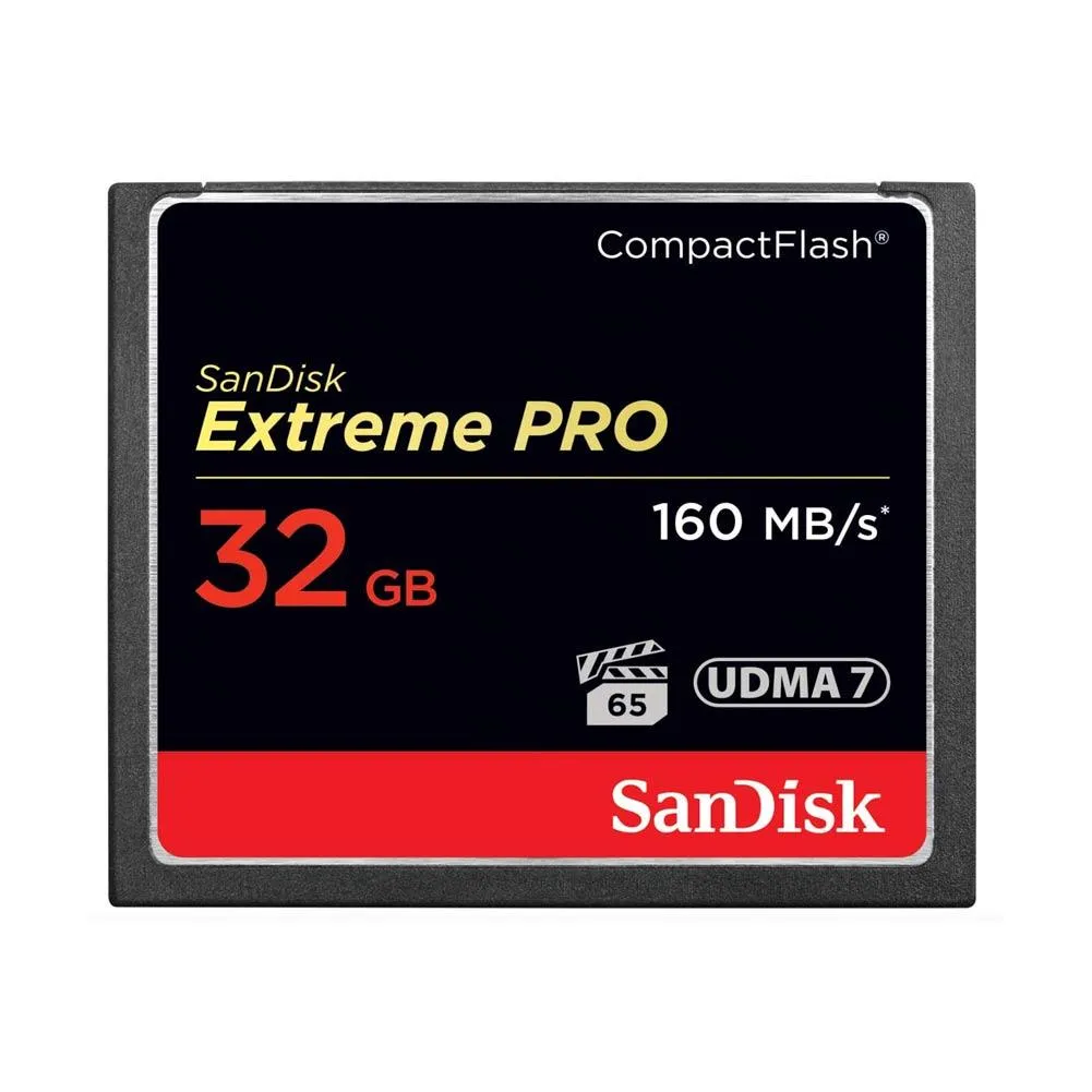 SanDisk Extreme Pro CF 32GB Compact Flash Memory Card 4K 160MBs