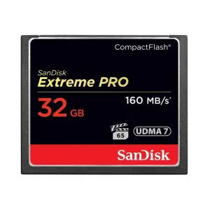 SanDisk Extreme Pro CF 32GB Compact Flash Memory Card 4K 160MBs