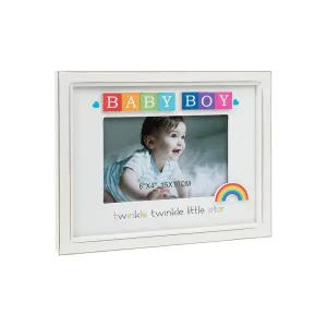 Shudehill Rainbow Scrabble Baby Boy Frame