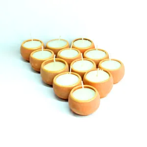 Terracotta "BALL" Candles Set of 12