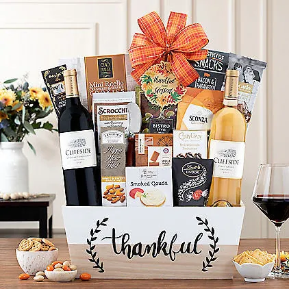 Thankful Cliffside Duet: Fall Wine Gift Basket