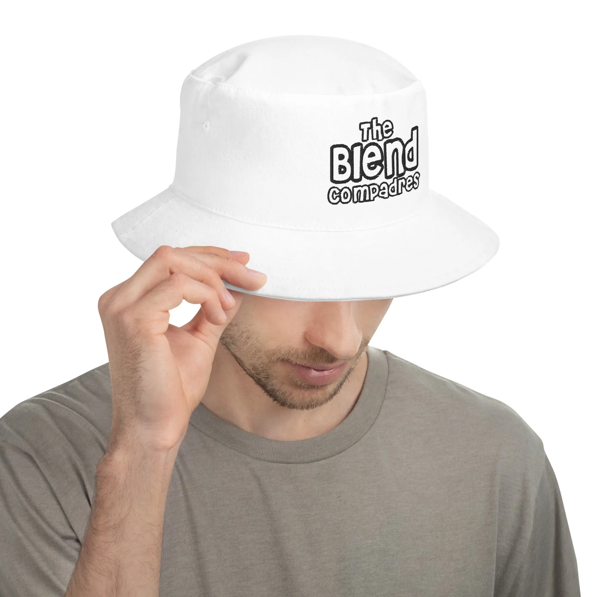 The Blend Compadres White Bucket Hat