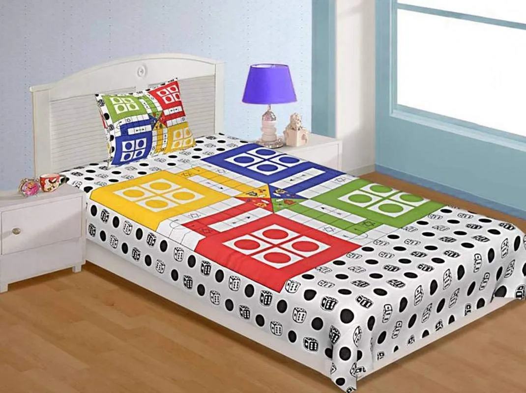 TIB Cotton 152 TC Bedsheet (Single_Multicolour)