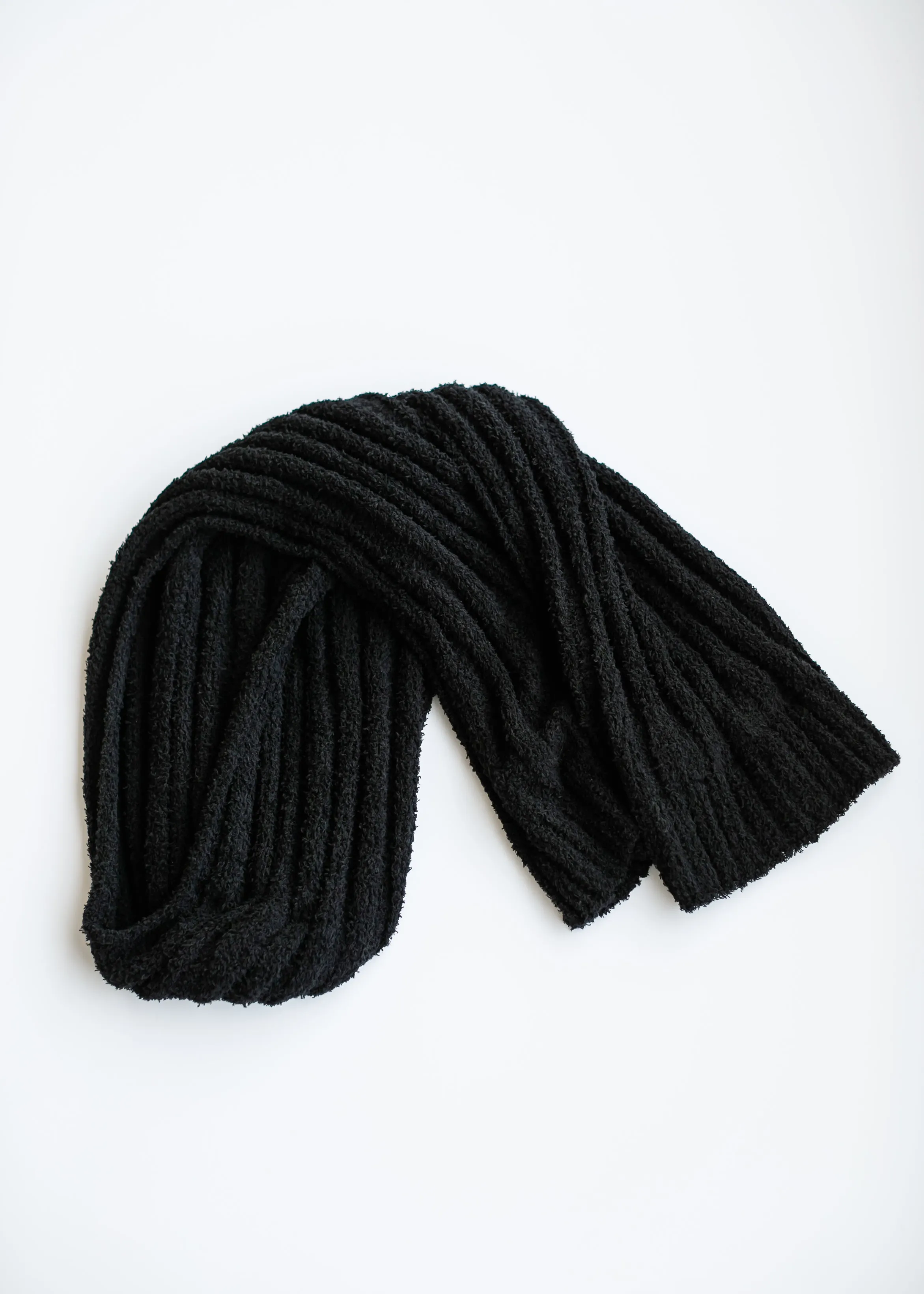 Ultra Soft Boucle Vertical Knit Scarf