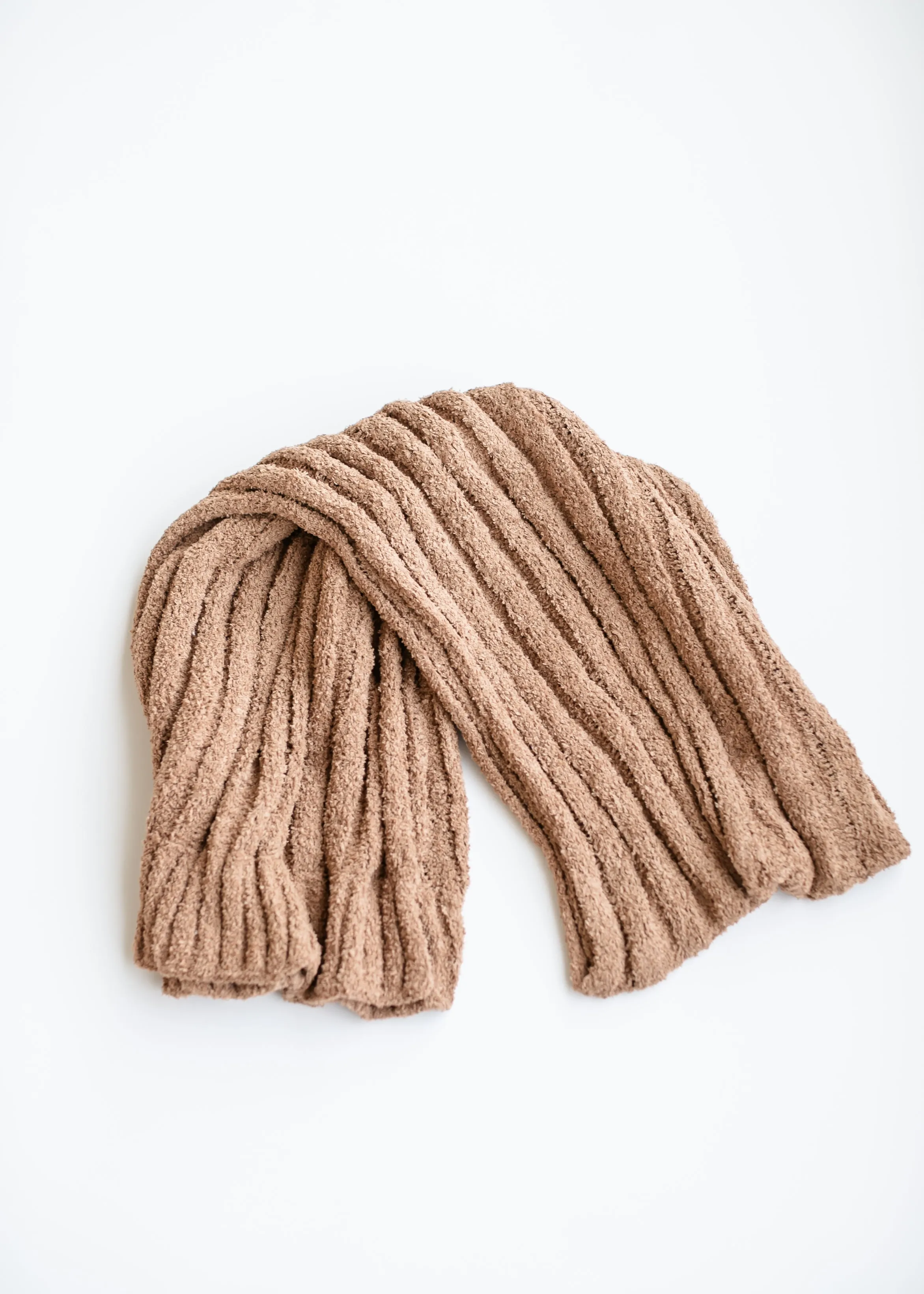 Ultra Soft Boucle Vertical Knit Scarf