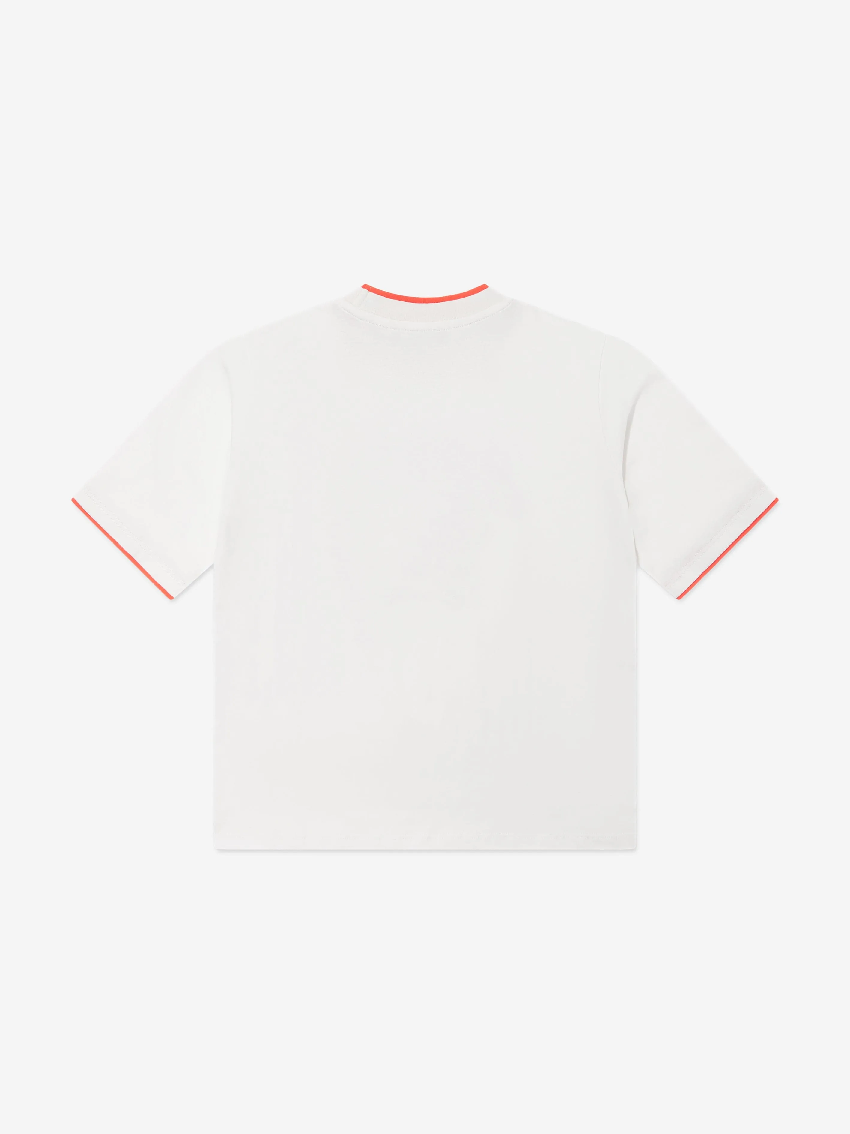 Versace Boys Jersey And Net Logo T-Shirt in White