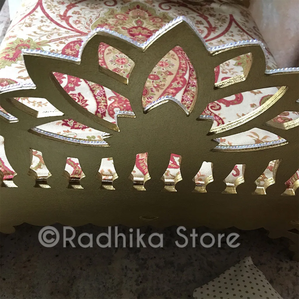 Vrindavan Opulence - Gold Lotus Bed - 14 1/2" Inch